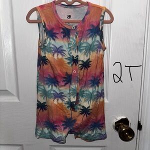 Bums & Roses Cool, Palm, & Collected Shortie Romper
